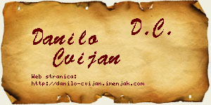 Danilo Cvijan vizit kartica